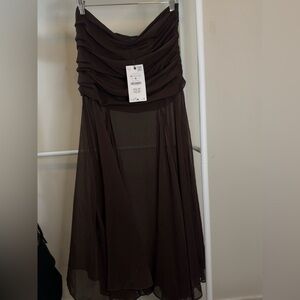 Zara Brown Maxi Skirt